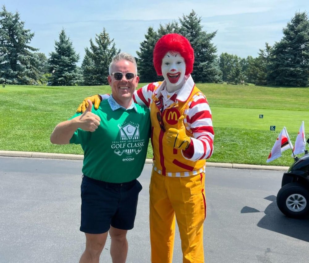 Red Shoe Society Member with Ronald McDonald