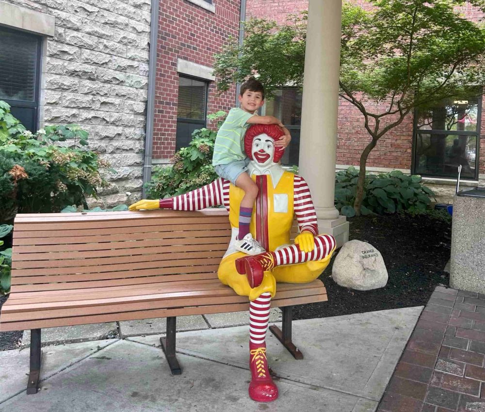 Max on Ronald's Shoulder