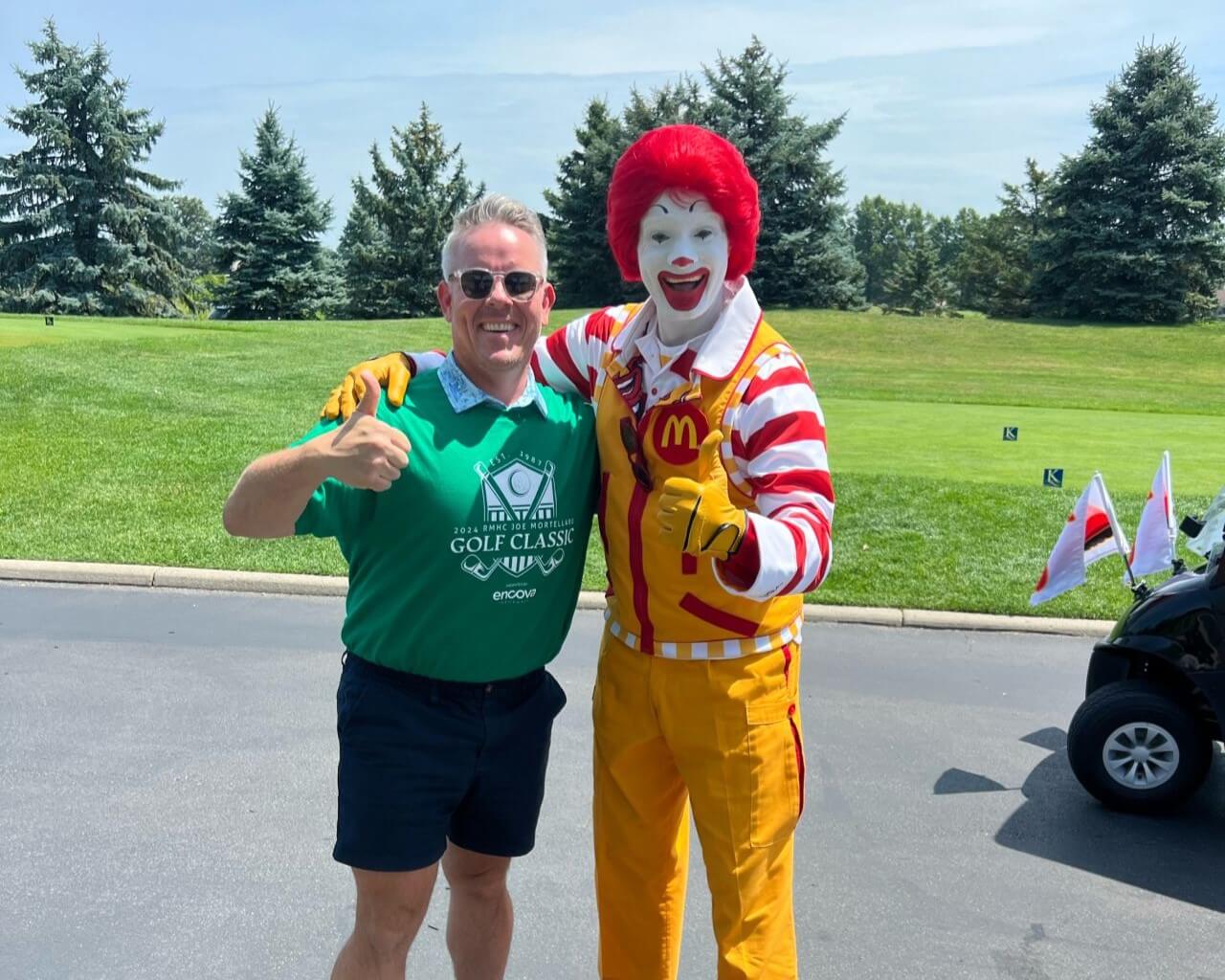 Red Shoe Society Member with Ronald McDonald